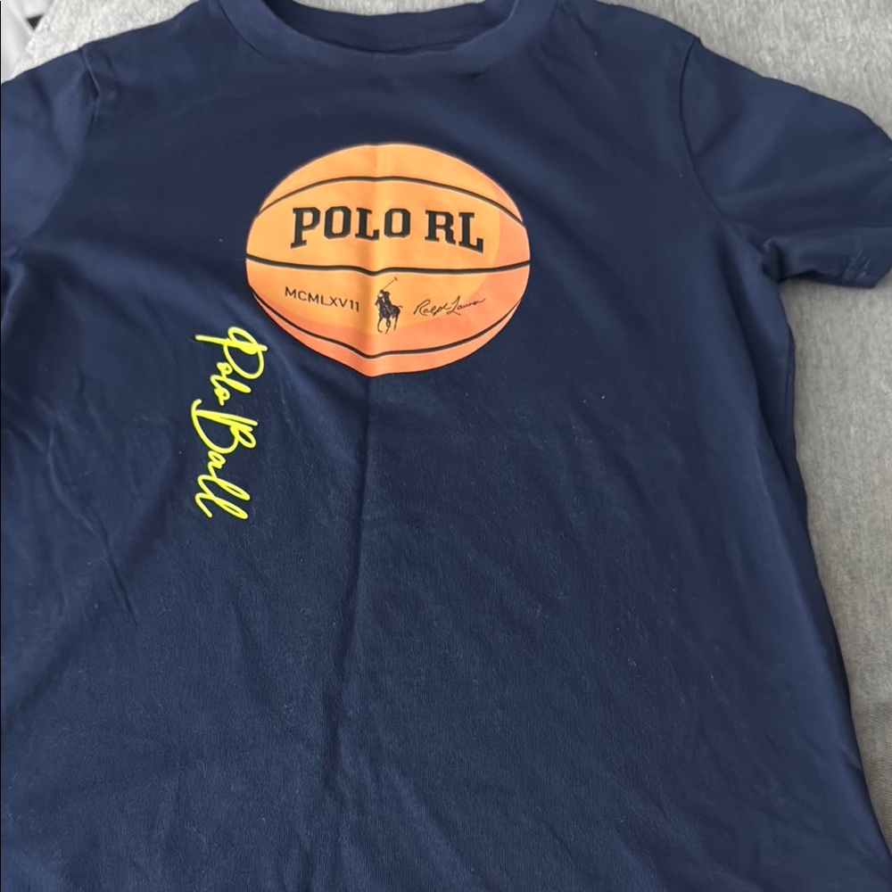 Polo by Ralph Lauren Blue Basketball Graphic Tee